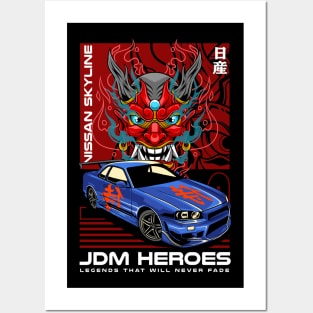 Skyline X Oni Mask Posters and Art